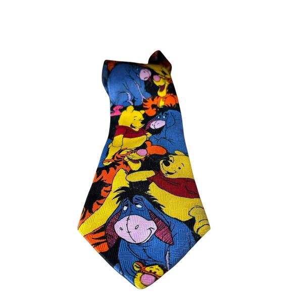 Vintage Disney WINNIE THE POOH Tigger Eeyore Piglet Men's Neck Tie Novelty - Picture 2 of 4